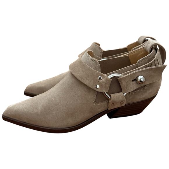 Rag & Bone Westin Harness Leather Booties In Light Sand Western Size 38 - Picture 5 of 12
